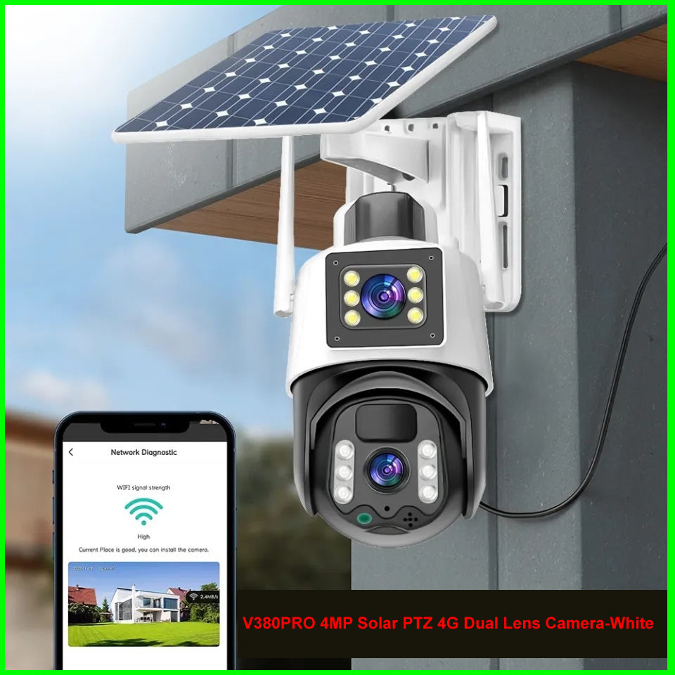Crossfire CP-0612-2 V380 Pro Dual Lens Solar Camera