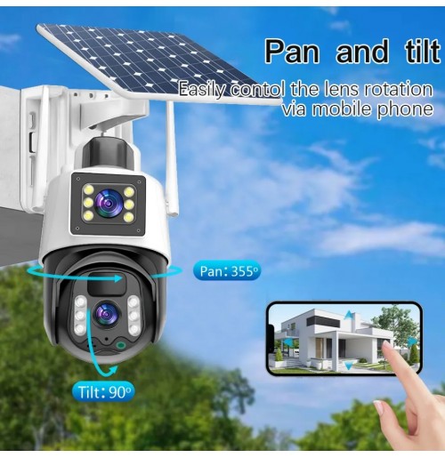 Crossfire CP-0612-2 V380 Pro Dual Lens Solar Camera
