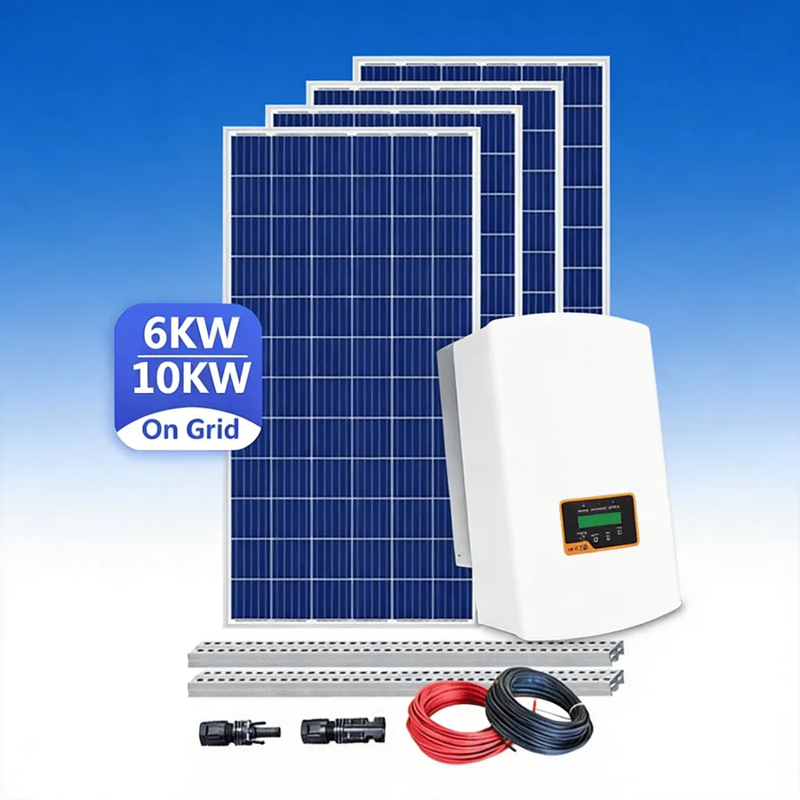 Solar panels and an inverter energy setup